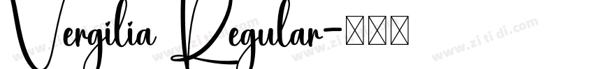 Vergilia Regular字体转换